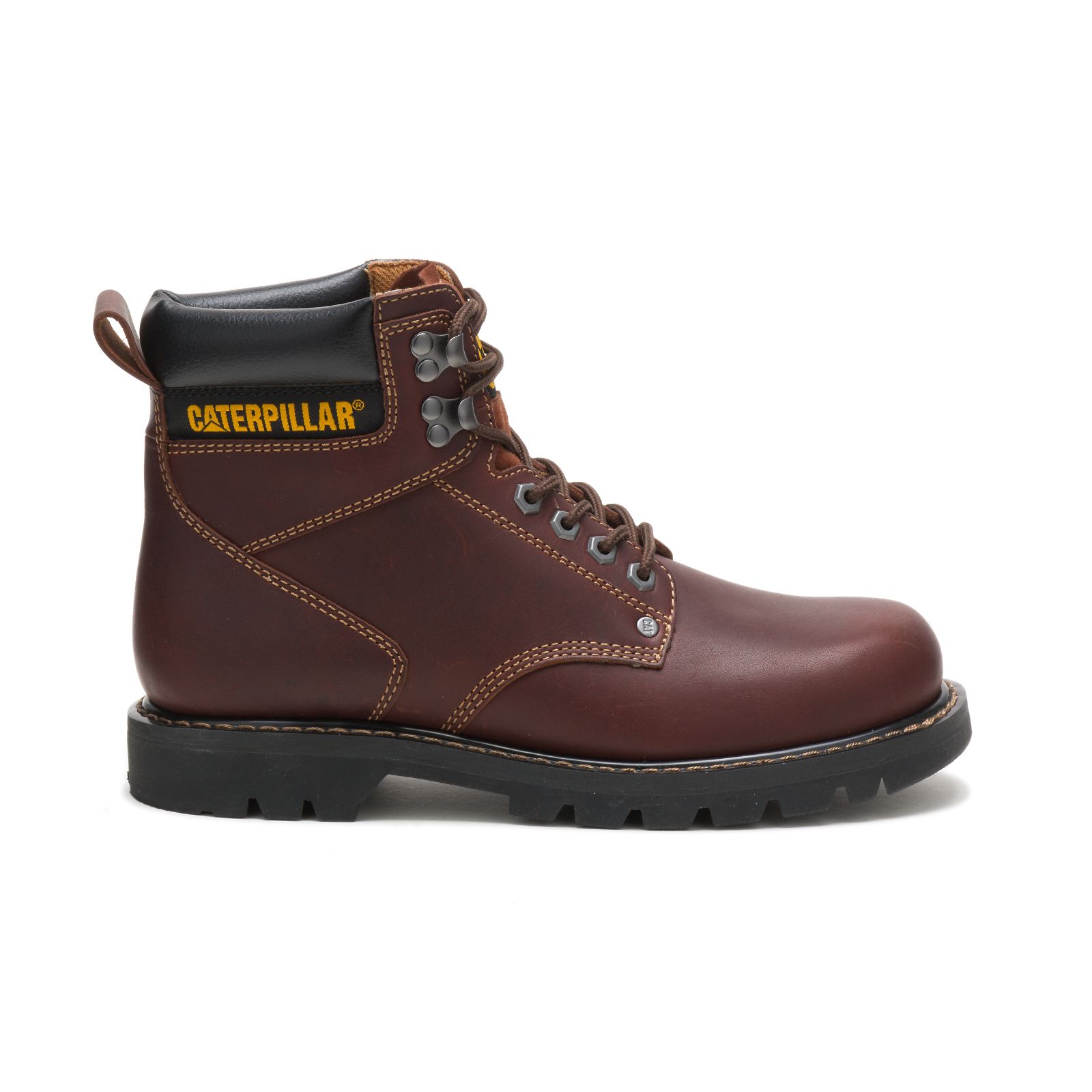 Men's Caterpillar Second Shift Work Boots Brown Ireland CLHN92148